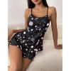 imageEkouaer Womens Cami Pajama Sets 2 Piece Cute Print Pjs Soft Tank Top ampamp Elastic Waist Shorts Camisole Lounge SetStar