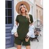 imageEkoauer Women 2 Piece Maternity Pajamas Set Lightweight Pregnancy Outfit Ribbed Knit Postpartum Loungewear Set with PocketArmy Green