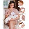 imageEkouaer 2 Pack Womens Nursing Pajamas Set Double Layer Maternity Pjs Postpartum Loungewear Set Breastfeeding Tops ampamp ShortsBlackDirty Pink