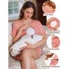 imageEkouaer 2 Pack Womens Nursing Pajamas Set Double Layer Maternity Pjs Postpartum Loungewear Set Breastfeeding Tops ampamp ShortsBlackPink