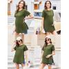imageEkouaer 3 Pack Maternity Shirts Short Sleeve Split Side Pregnancy Tops Casual Pregnant Tunic BlouseGreyGreenBlack