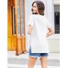 imageEkouaer 3 Pack Maternity Shirts Short Sleeve Split Side Pregnancy Tops Casual Pregnant Tunic BlousePinkBlackWhite