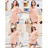 imageEkouaer 3 Pack Maternity Shirts Short Sleeve Split Side Pregnancy Tops Casual Pregnant Tunic BlousePinkGreyBlack
