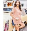 imageEkouaer 3 Pack Maternity Shirts Short Sleeve Split Side Pregnancy Tops Casual Pregnant Tunic BlousePinkGreyBlack