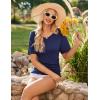 imageEkouaer 3 Pack Maternity Shirts V Neck Dolman Sleeve Side Ruched Pregnancy Tops Tunic BlouseBlackBlueGrey