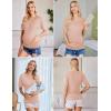 imageEkouaer 3 Pack Maternity Shirts V Neck Dolman Sleeve Side Ruched Pregnancy Tops Tunic BlouseBlackGreyPink