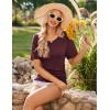 imageEkouaer 3 Pack Maternity Shirts V Neck Dolman Sleeve Side Ruched Pregnancy Tops Tunic BlouseGreyBurgundyBrick Red