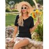 imageEkouaer 3 Pack Maternity Shirts V Neck Dolman Sleeve Side Ruched Pregnancy Tops Tunic BlousePurpleBlueBlack