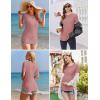 imageEkouaer 3 Pack Women Soft Maternity Shirts Ribbed Knit Pregnancy Tops Curved Hem Postpartum Tees Short Sleeve Pregnant TshirtBlackLight GreyDirty Pink