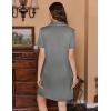imageEkouaer Button Down Nursing Nightgown V Neck Breastfeeding Dress Short Sleeve Classic Maternity PajamasGrey