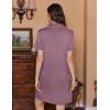 imageEkouaer Button Down Nursing Nightgown V Neck Breastfeeding Dress Short Sleeve Classic Maternity PajamasPurple