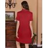 imageEkouaer Button Down Nursing Nightgown V Neck Breastfeeding Dress Short Sleeve Classic Maternity PajamasWine Red