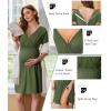 imageEkouaer Labor and Delivery Gown for Hospital Short Sleeve Maternity Nursing Dress Nightgown with Button SXXLArmy Green