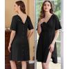imageEkouaer Labor and Delivery Gown for Hospital Short Sleeve Maternity Nursing Dress Nightgown with Button SXXLBlack