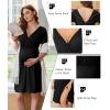 imageEkouaer Labor and Delivery Gown for Hospital Short Sleeve Maternity Nursing Dress Nightgown with Button SXXLBlack