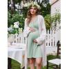 imageEkouaer Labor and Delivery Gown for Hospital Short Sleeve Maternity Nursing Dress Nightgown with Button SXXLCeladon Green