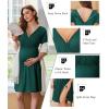 imageEkouaer Labor and Delivery Gown for Hospital Short Sleeve Maternity Nursing Dress Nightgown with Button SXXLDark Green