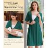 imageEkouaer Labor and Delivery Gown for Hospital Short Sleeve Maternity Nursing Dress Nightgown with Button SXXLDark Green
