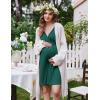 imageEkouaer Labor and Delivery Gown for Hospital Short Sleeve Maternity Nursing Dress Nightgown with Button SXXLDark Green
