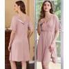 imageEkouaer Labor and Delivery Gown for Hospital Short Sleeve Maternity Nursing Dress Nightgown with Button SXXLMauve
