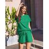 imageEkouaer Lounge Sets for Women Textured 2 Piece Shorts Set Cozy Summer Outfits Casual Loungewear Short Sleeve SweatsuitsBright Green