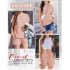 imageEkouaer Lounge Sets for Women Textured 2 Piece Shorts Set Cozy Summer Outfits Casual Loungewear Short Sleeve SweatsuitsPink