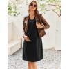 imageEkouaer Maternity Nursing Dress Nightgown Labor and Delivery Gown Sleeveless Pregnancy Breastfeeding DressesBlack