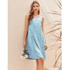 imageEkouaer Maternity Nursing Dress Nightgown Labor and Delivery Gown Sleeveless Pregnancy Breastfeeding DressesBlue White Floral