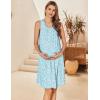 imageEkouaer Maternity Nursing Dress Nightgown Labor and Delivery Gown Sleeveless Pregnancy Breastfeeding DressesBlue White Floral