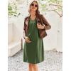 imageEkouaer Maternity Nursing Dress Nightgown Labor and Delivery Gown Sleeveless Pregnancy Breastfeeding DressesGreen
