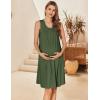 imageEkouaer Maternity Nursing Dress Nightgown Labor and Delivery Gown Sleeveless Pregnancy Breastfeeding DressesGreen
