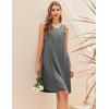 imageEkouaer Maternity Nursing Dress Nightgown Labor and Delivery Gown Sleeveless Pregnancy Breastfeeding DressesGrey