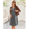 imageEkouaer Maternity Nursing Dress Nightgown Labor and Delivery Gown Sleeveless Pregnancy Breastfeeding DressesGrey