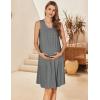 imageEkouaer Maternity Nursing Dress Nightgown Labor and Delivery Gown Sleeveless Pregnancy Breastfeeding DressesGrey