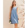 imageEkouaer Maternity Nursing Dress Nightgown Labor and Delivery Gown Sleeveless Pregnancy Breastfeeding DressesLight Blue
