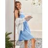 imageEkouaer Maternity Nursing Dress Nightgown Labor and Delivery Gown Sleeveless Pregnancy Breastfeeding DressesLight Blue