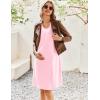 imageEkouaer Maternity Nursing Dress Nightgown Labor and Delivery Gown Sleeveless Pregnancy Breastfeeding DressesPink