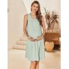 imageEkouaer Maternity Nursing Dress Nightgown Labor and Delivery Gown Sleeveless Pregnancy Breastfeeding DressesSage Green