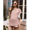 imageEkouaer Maternity Sets 2 Piece Outfits Flowing Short Sleeve V Neck Postpartum Pregnancy Pajamas ClothesMisty Pink