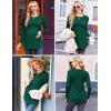 imageEkouaer Maternity Shirts 3 Packs Pleated Long Sleeve Tops Tunic Casual Pregnancy ClothesBlackBlueGreen