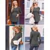 imageEkouaer Maternity Shirts 3 Packs Pleated Long Sleeve Tops Tunic Casual Pregnancy ClothesBlackBrownGrey