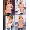 imageEkouaer Maternity Shirts 3 Packs Pleated Long Sleeve Tops Tunic Casual Pregnancy ClothesBlackPinkGreen