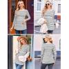 imageEkouaer Maternity Shirts 3 Packs Pleated Long Sleeve Tops Tunic Casual Pregnancy ClothesBlackPinkWhite