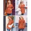imageEkouaer Maternity Shirts 3 Packs Pleated Long Sleeve Tops Tunic Casual Pregnancy ClothesCaramelDark RedDark Grey