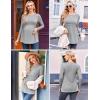 imageEkouaer Maternity Shirts 3 Packs Pleated Long Sleeve Tops Tunic Casual Pregnancy ClothesGreenLight GreyWhite