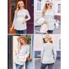 imageEkouaer Maternity Shirts 3 Packs Pleated Long Sleeve Tops Tunic Casual Pregnancy ClothesLight BlueLight GreenGrey