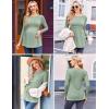imageEkouaer Maternity Shirts 3 Packs Pleated Long Sleeve Tops Tunic Casual Pregnancy ClothesLight BlueLight GreenGrey