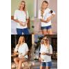 imageEkouaer Maternity Shirts 3 Packs Short Sleeve Womens Oversized Pregnancy Tops Split Side Postpartum Blouse Clothes SXXLBlackArmy GreenWhite