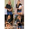imageEkouaer Maternity Shirts 3 Packs Short Sleeve Womens Oversized Pregnancy Tops Split Side Postpartum Blouse Clothes SXXLBlackDark GrayDirty Pink