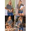 imageEkouaer Maternity Shirts 3 Packs Short Sleeve Womens Oversized Pregnancy Tops Split Side Postpartum Blouse Clothes SXXLBrick RedDark GrayDark Red